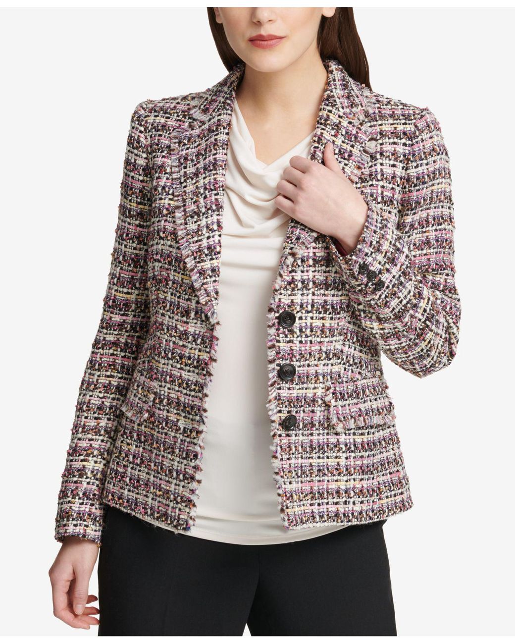 DKNY Tweed Blazer, Created For Macy's | Lyst