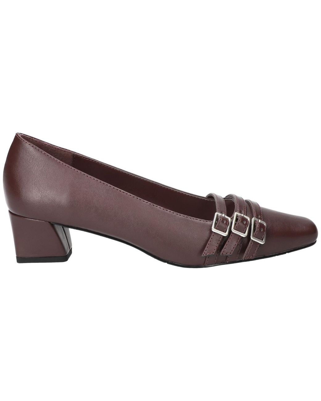 Easy Street Brown Enya Square Toe Pumps