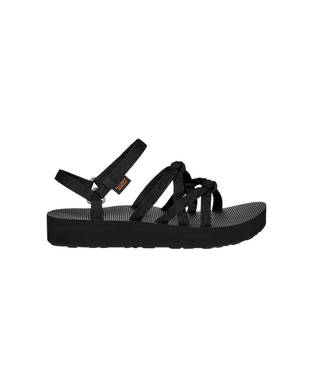 Teva Black Midform Kena Round Toe Sandals