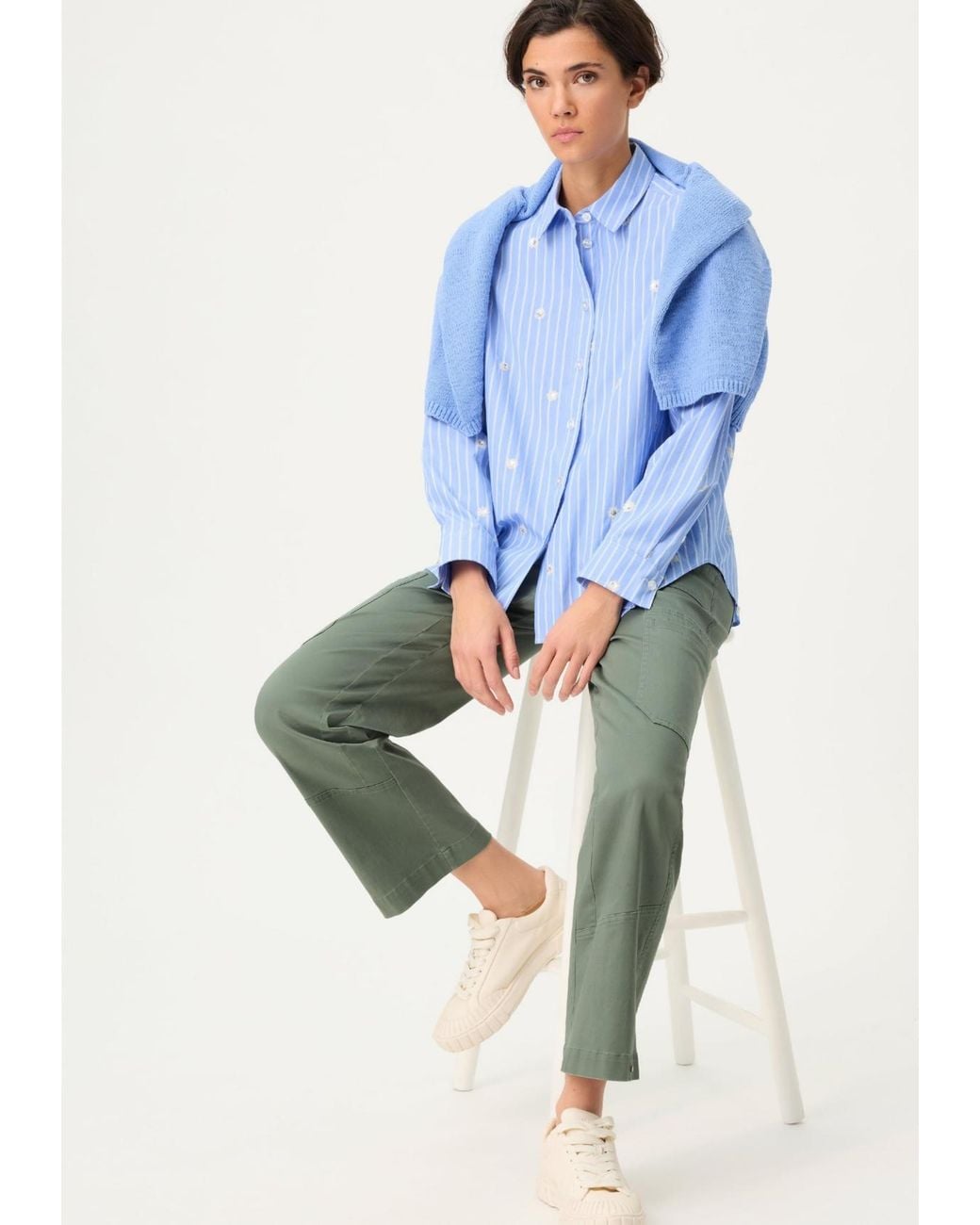 Olsen Green Clean Line Cargo Pant