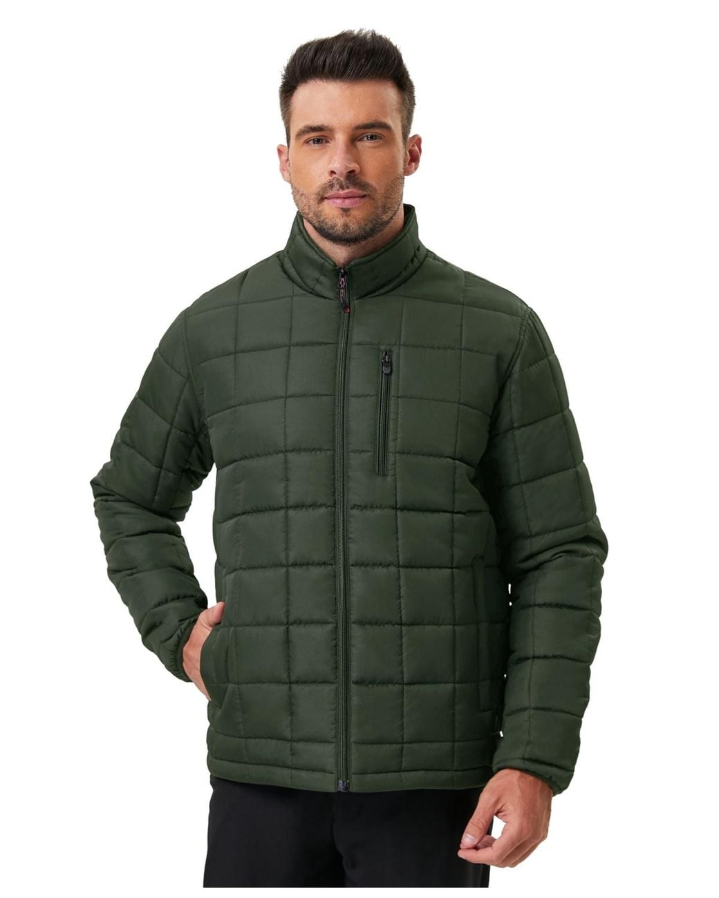 Hawke & Co. Green Quilted Box Jacket for men