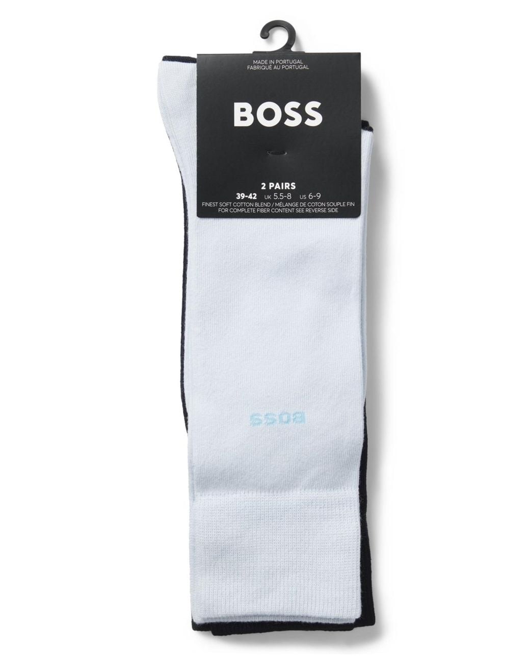 Boss Blue Solid Socks for men