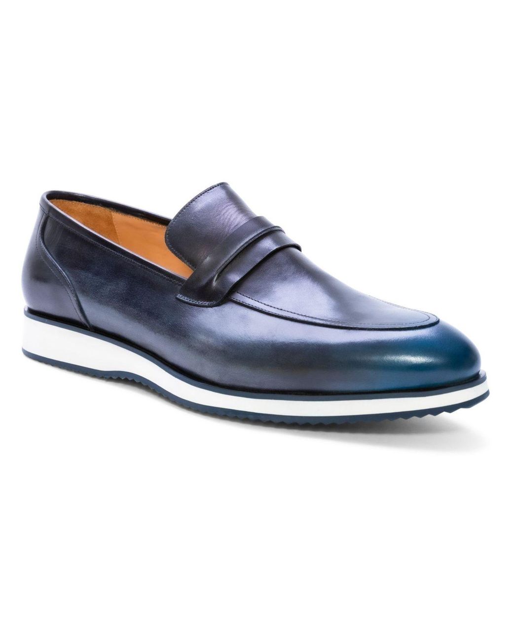 Ike Behar Leather Handmade Hybrid Loafer in Navy (Blue) for Men Lyst