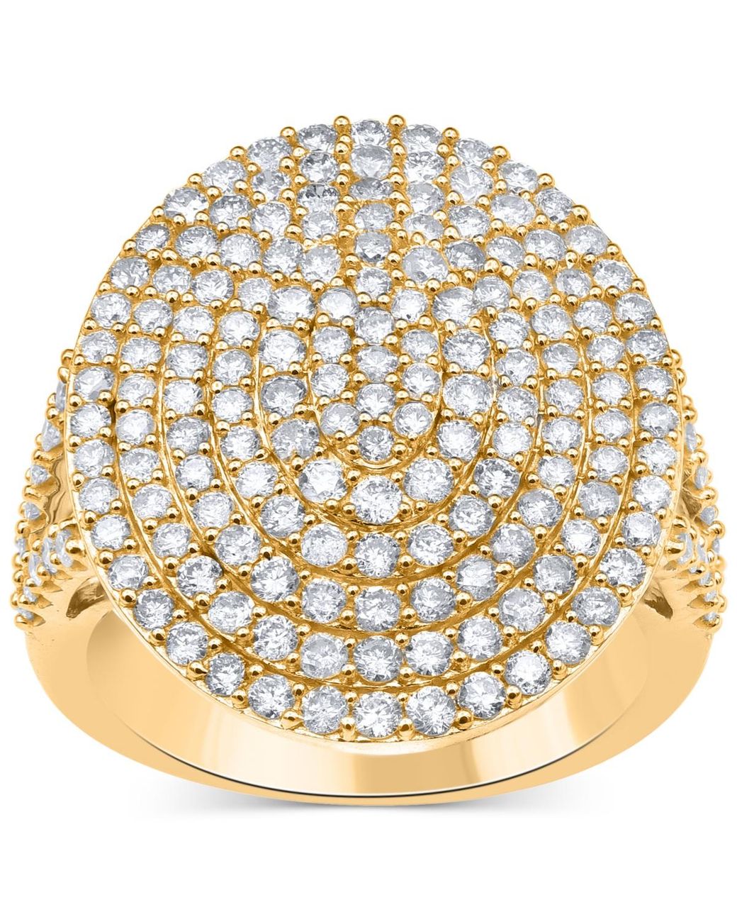 Macy's Diamond Concentric Circle Cluster Statement Ring (1 Ct. T.w. in ...