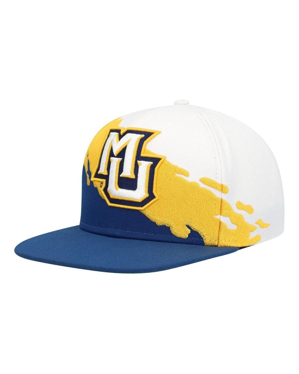 Mitchell & Ness Navy, White Marquette Golden Eagles Paintbrush