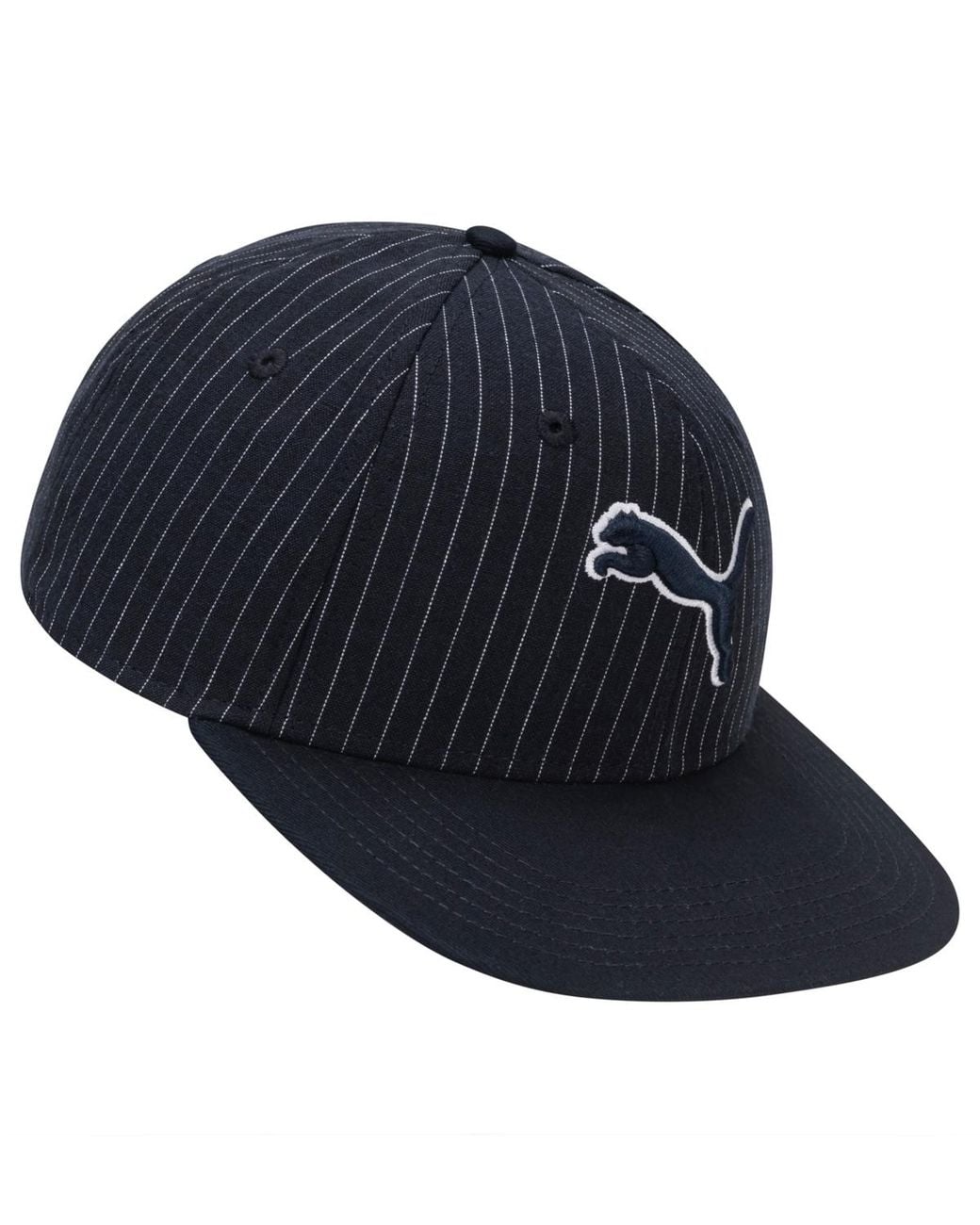 PUMA Blue Pinstripe Snapback Baseball Cap for men