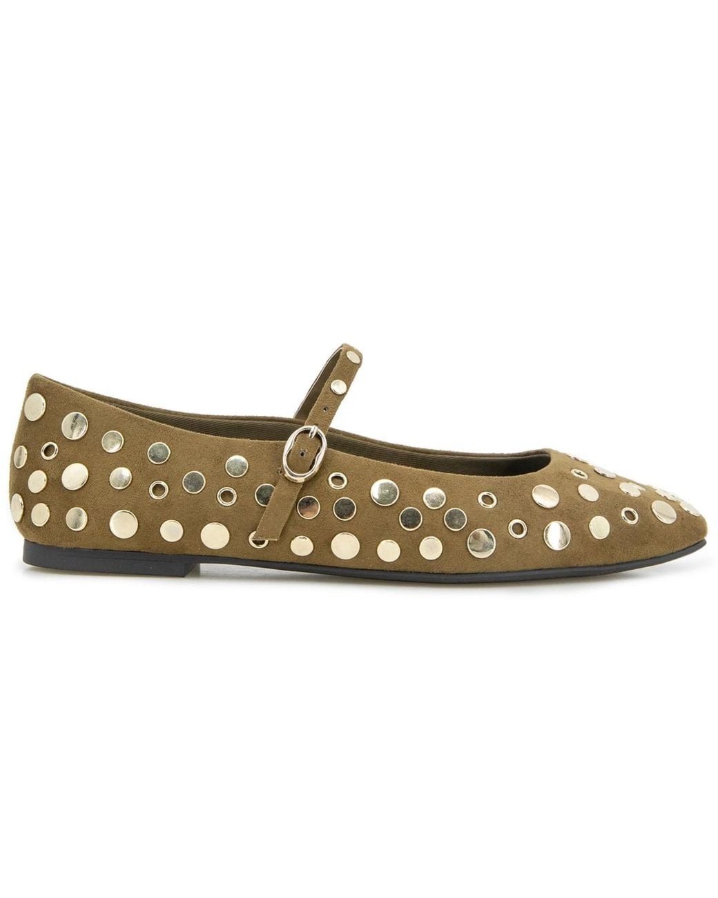 Kenneth Cole Brown Jasper Stud Ballet Flats
