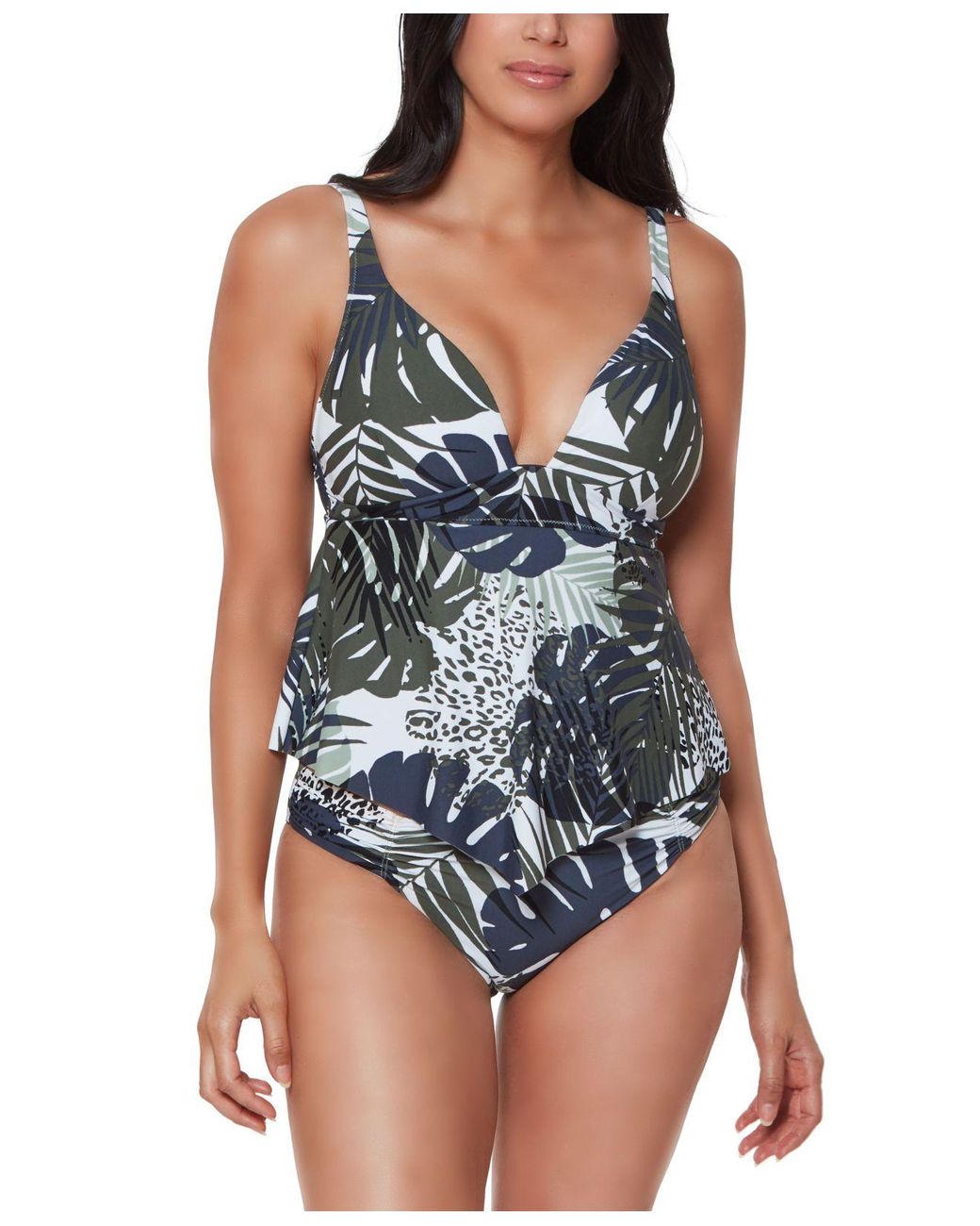 Bar Iii Moody Tropics Tankini Top & Bottoms, Created For Macy's in Blue Lyst