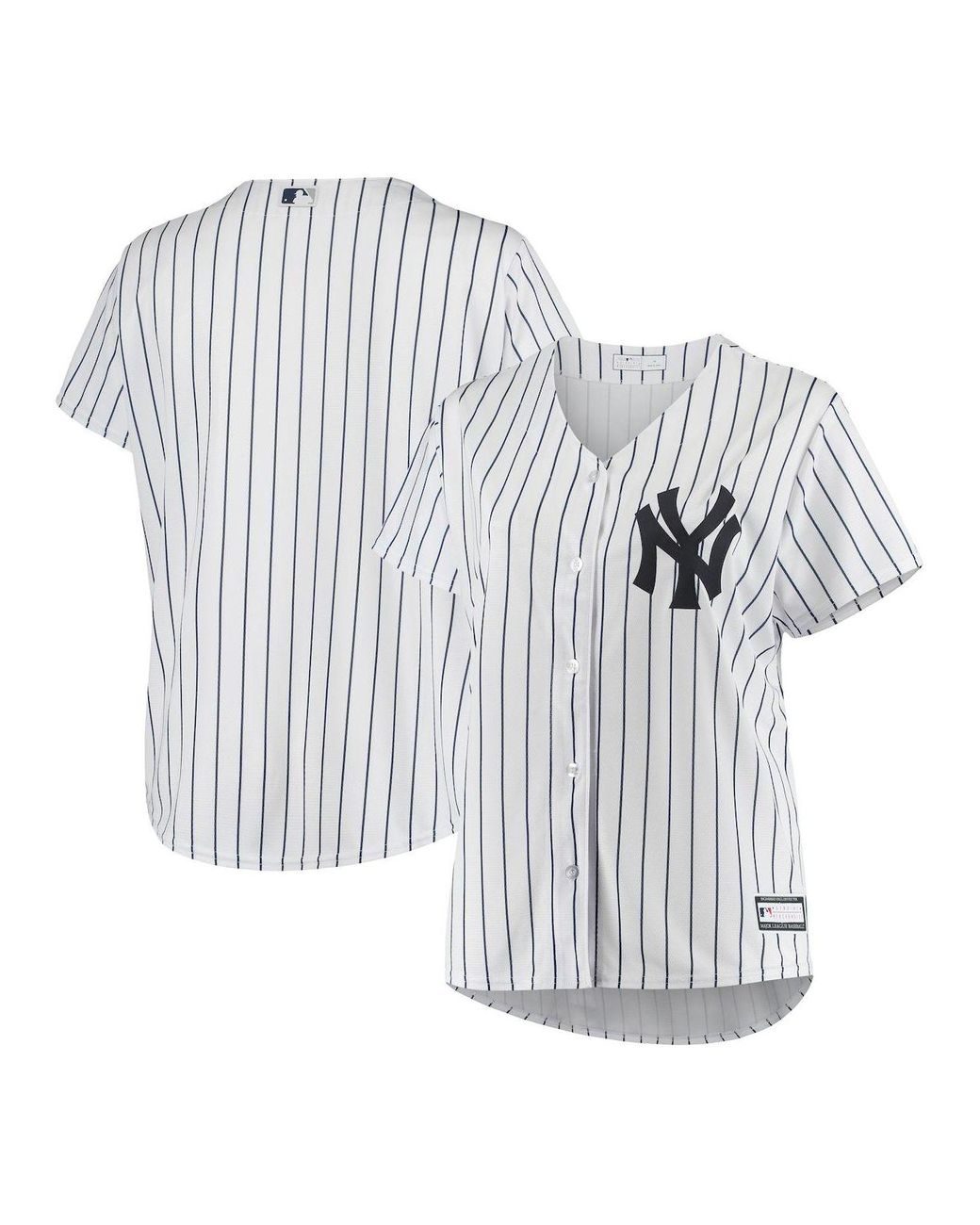 Profile White New York Yankees Plus Size Sanitized Replica Team Jersey ...