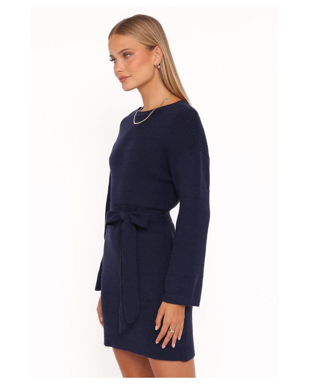 Petal & Pup Lucca Mini Sweater Dress in Blue | Lyst