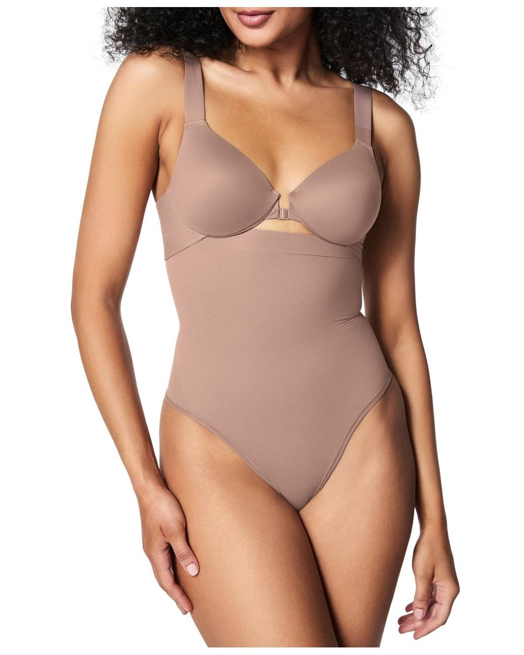 Spanx Brown Seamless High-waisted Shaping Thong