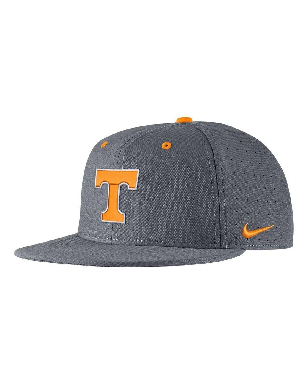 Nike Gray Tennessee Vols Aero True Baseball Performance Fitted Hat in
