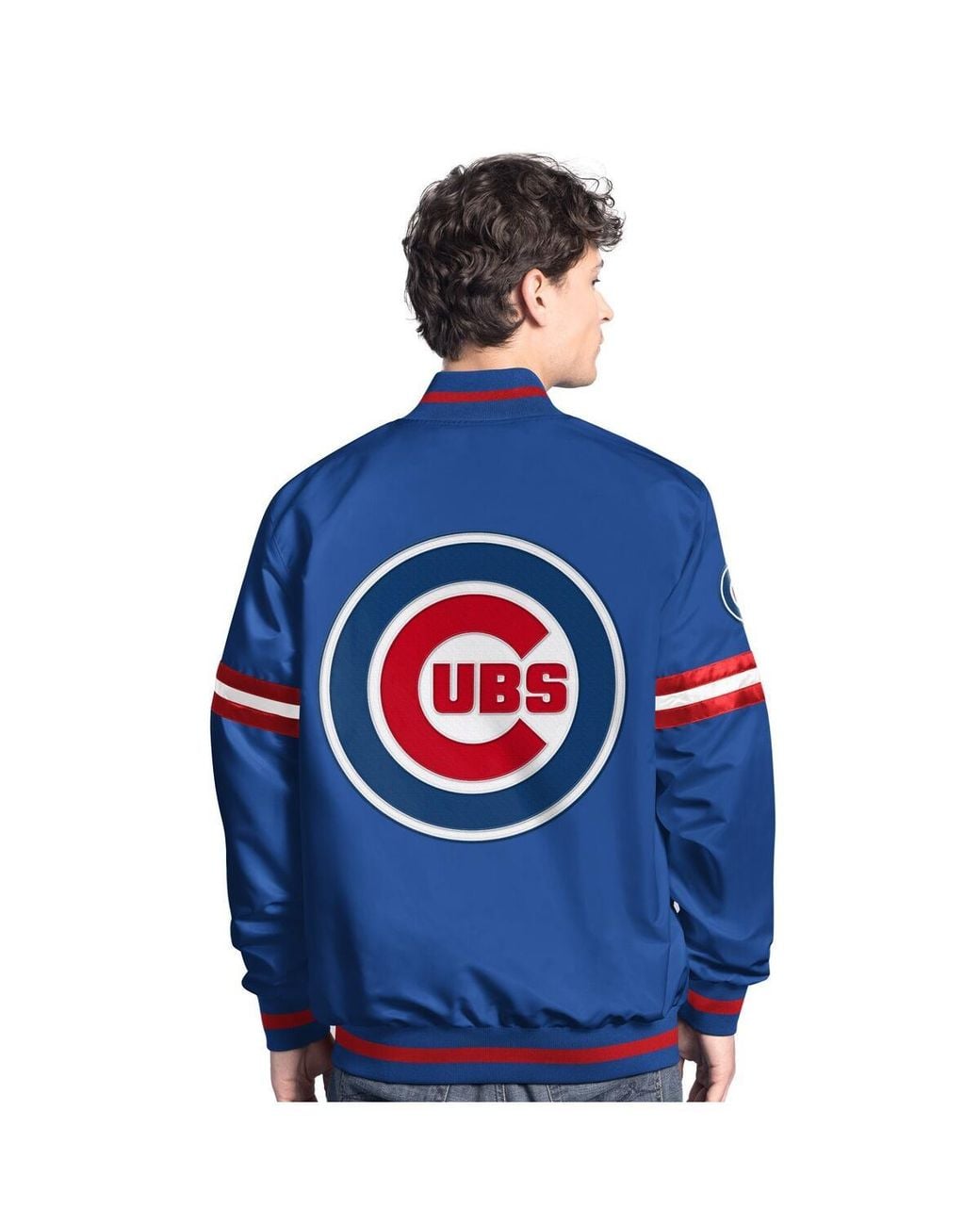 Starter Blue Chicago Cubs Scout Full-snap Varsity Jacket for men