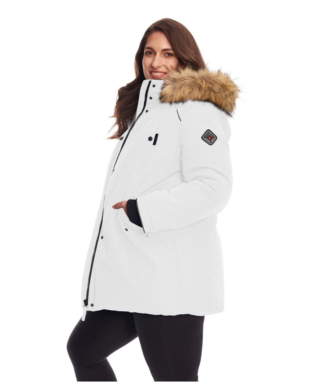 Alpine North White Plus Size Glacier Parka Winter Jacket