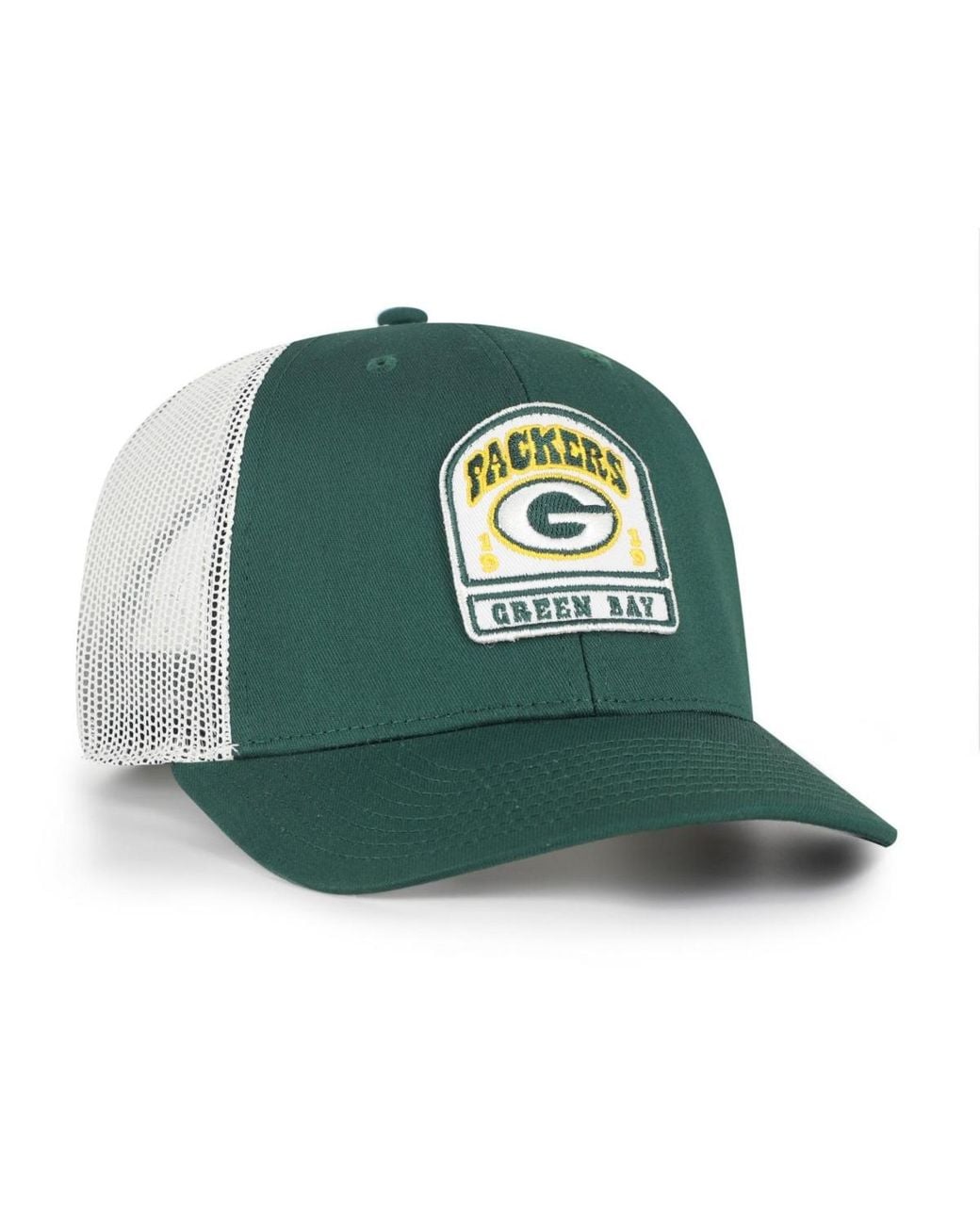 '47 Green Bay Packers Headstone Trucker Adjustable Hat for men