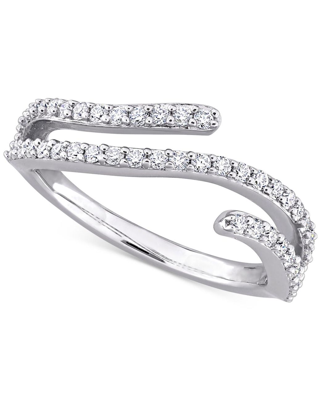 Macy's White Moissanite Wrap Statement Ring (1/2 Ct. T.w.