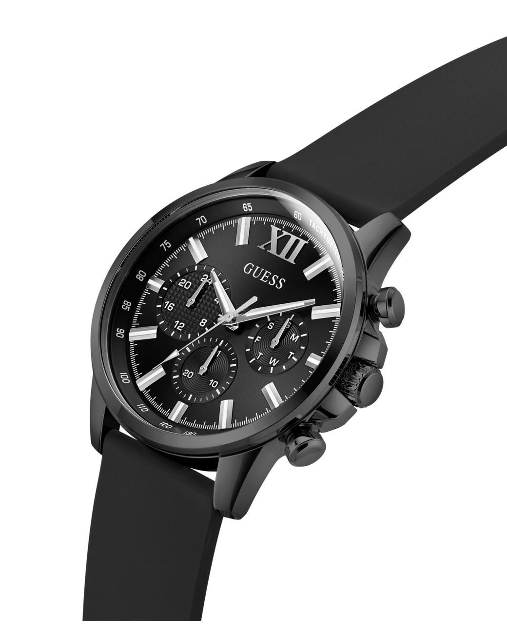 Guess Gray Multi-function Silicone Watch for men