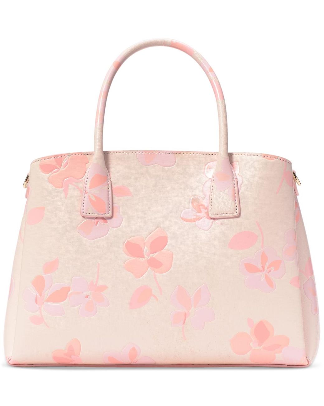 Kate Spade Serena Spring Pansies Leather Satchel in Pink | Lyst