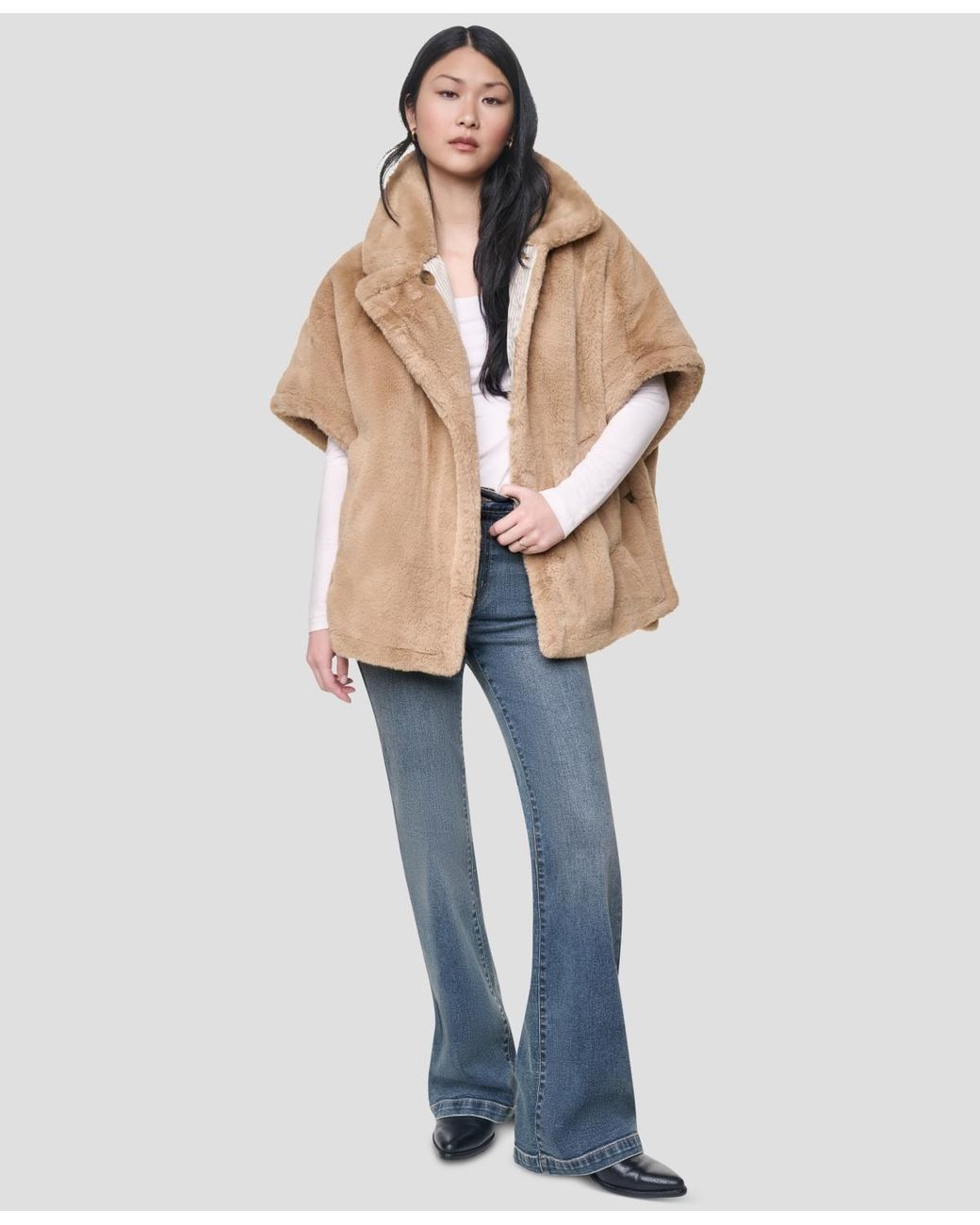 DKNY Natural Asymmetrical Two-button Front Jacket