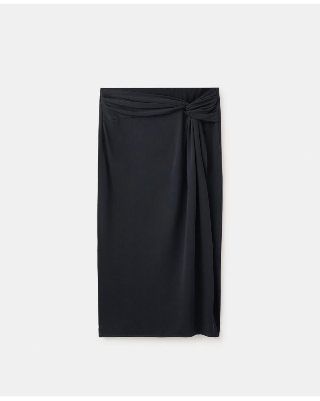 Mango Black Fitted Ruched Skirt