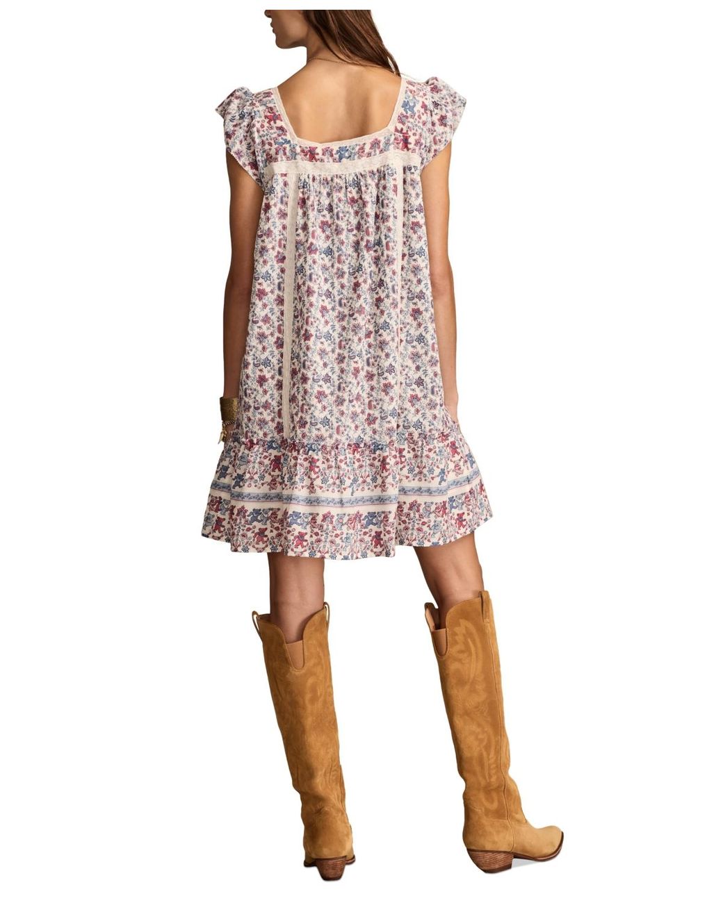 Lucky Brand Cotton Grateful Dead Lace-trim Dress in White | Lyst