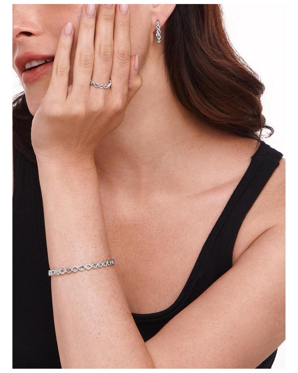 DEVATA Metallic Infinity Eternity Ring