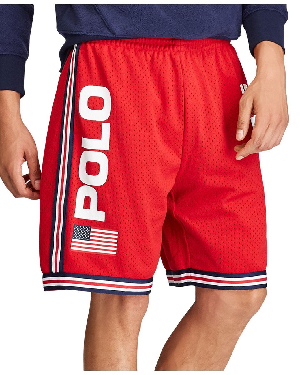 Polo Ralph Lauren Performance Mesh Polo Sport Athletic Shorts in Red for  Men | Lyst