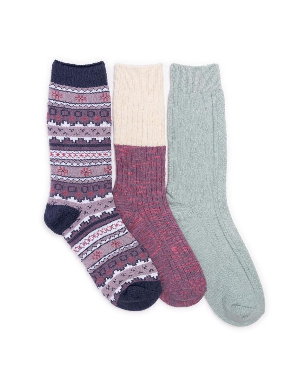 Muk Luks Purple Boot Socks