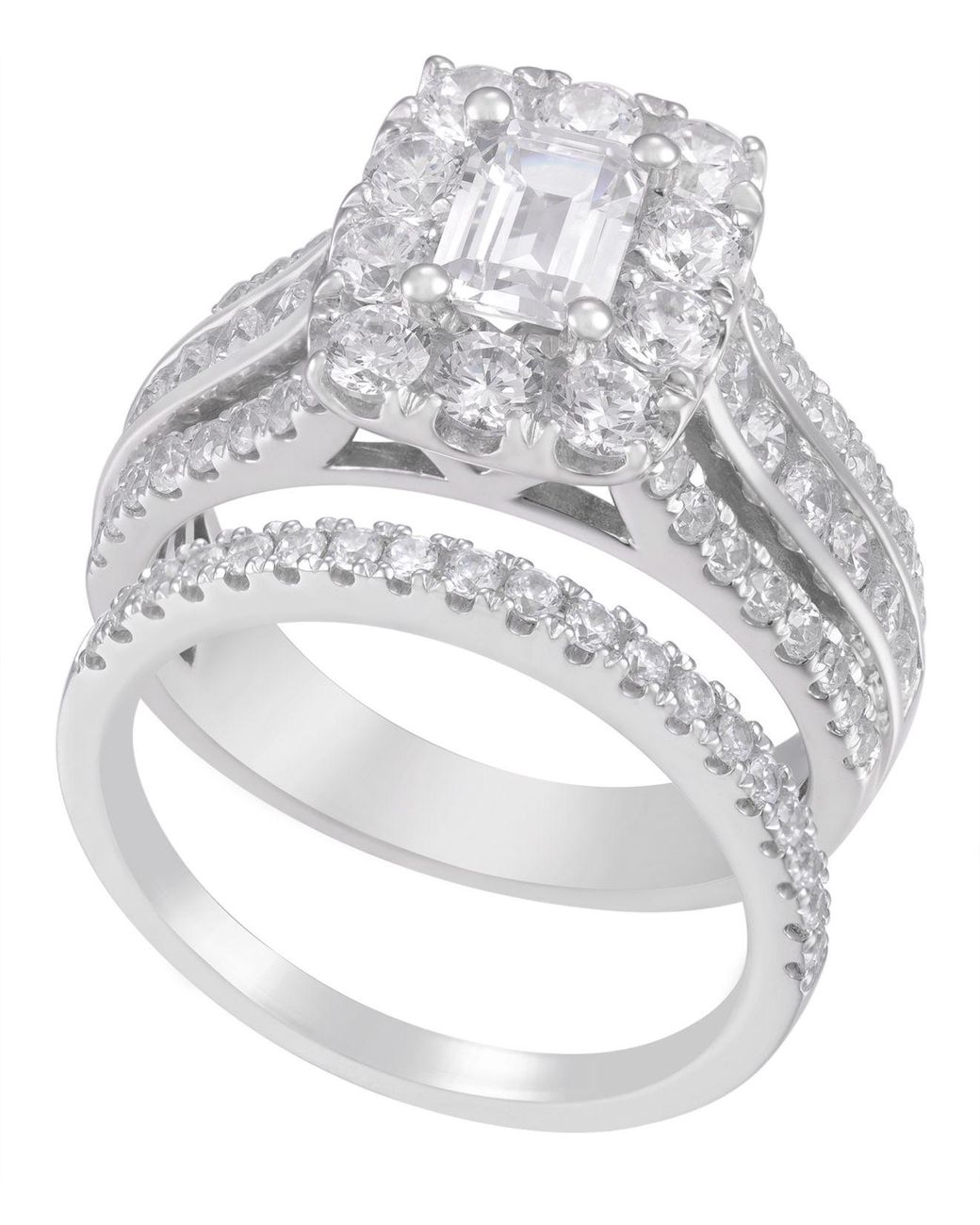 Macy's Diamond Bridal Ring Set (2 1/2 Ct. T.w.) In 14k White Gold in