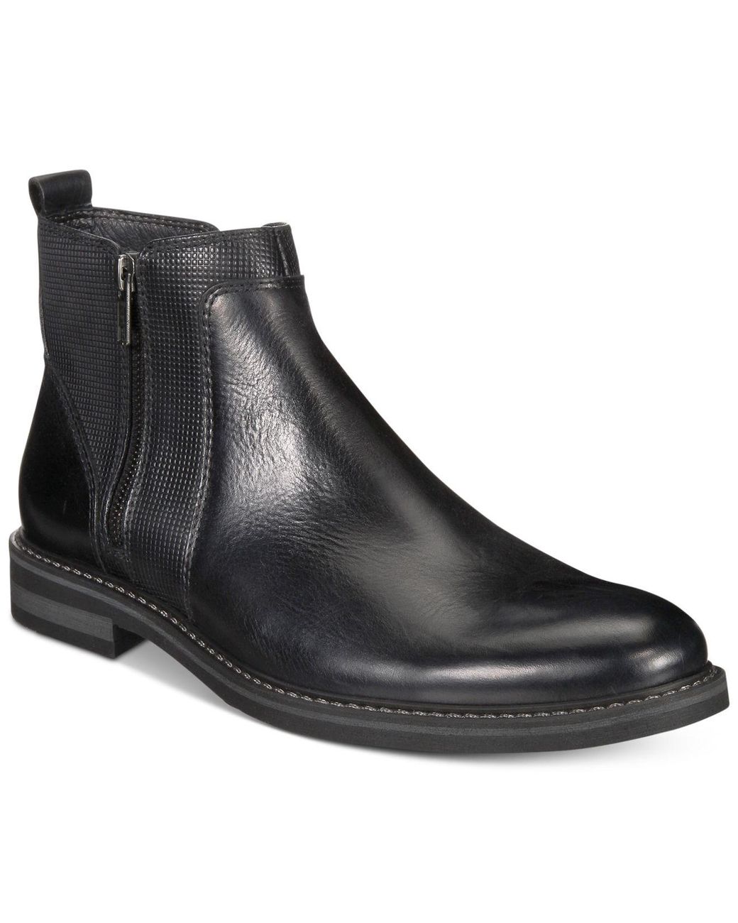 Alfani Jayce Textured Chelsea Boots in Black for Men Lyst