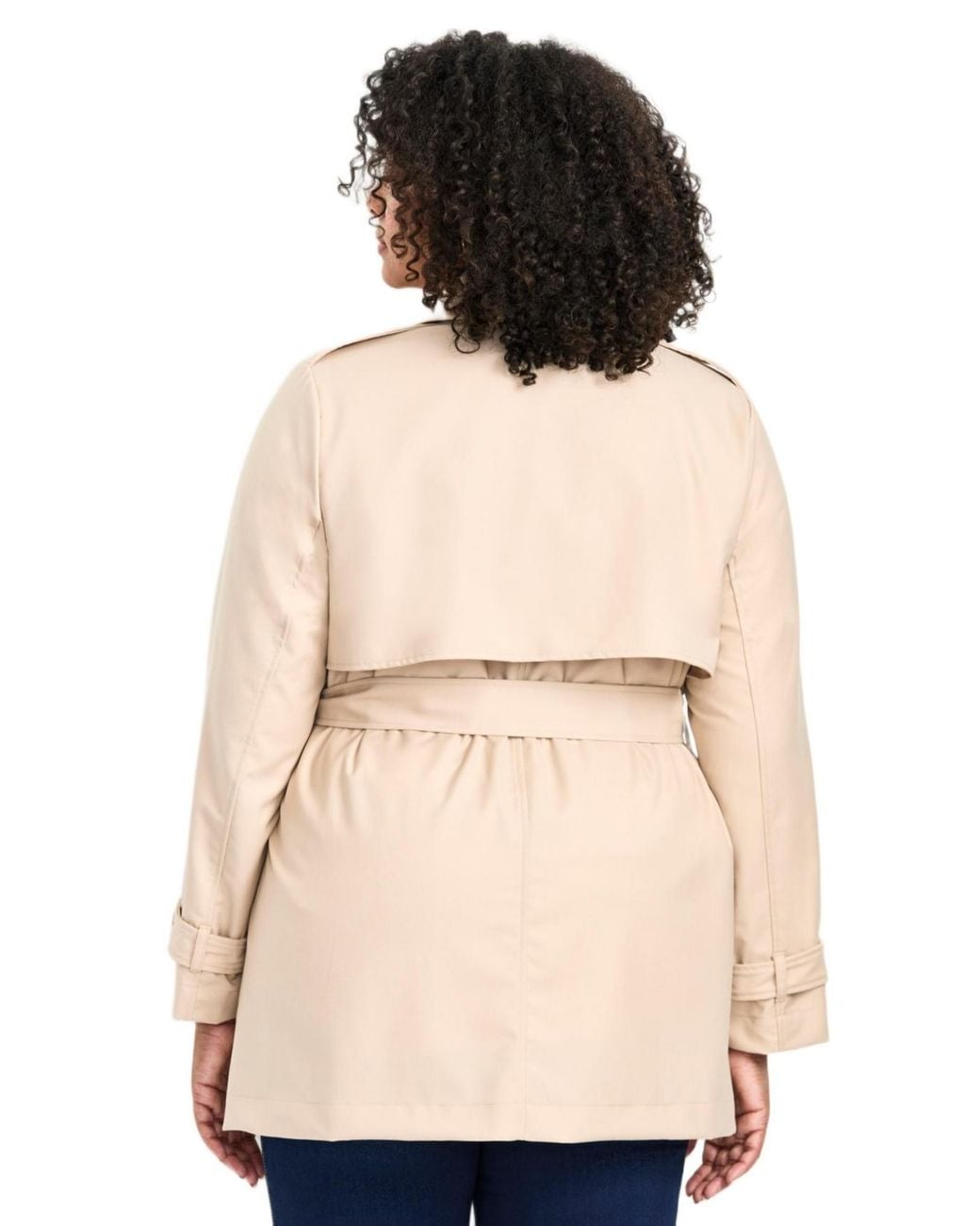 Avenue Natural Plus Size Tia Trench Jacket