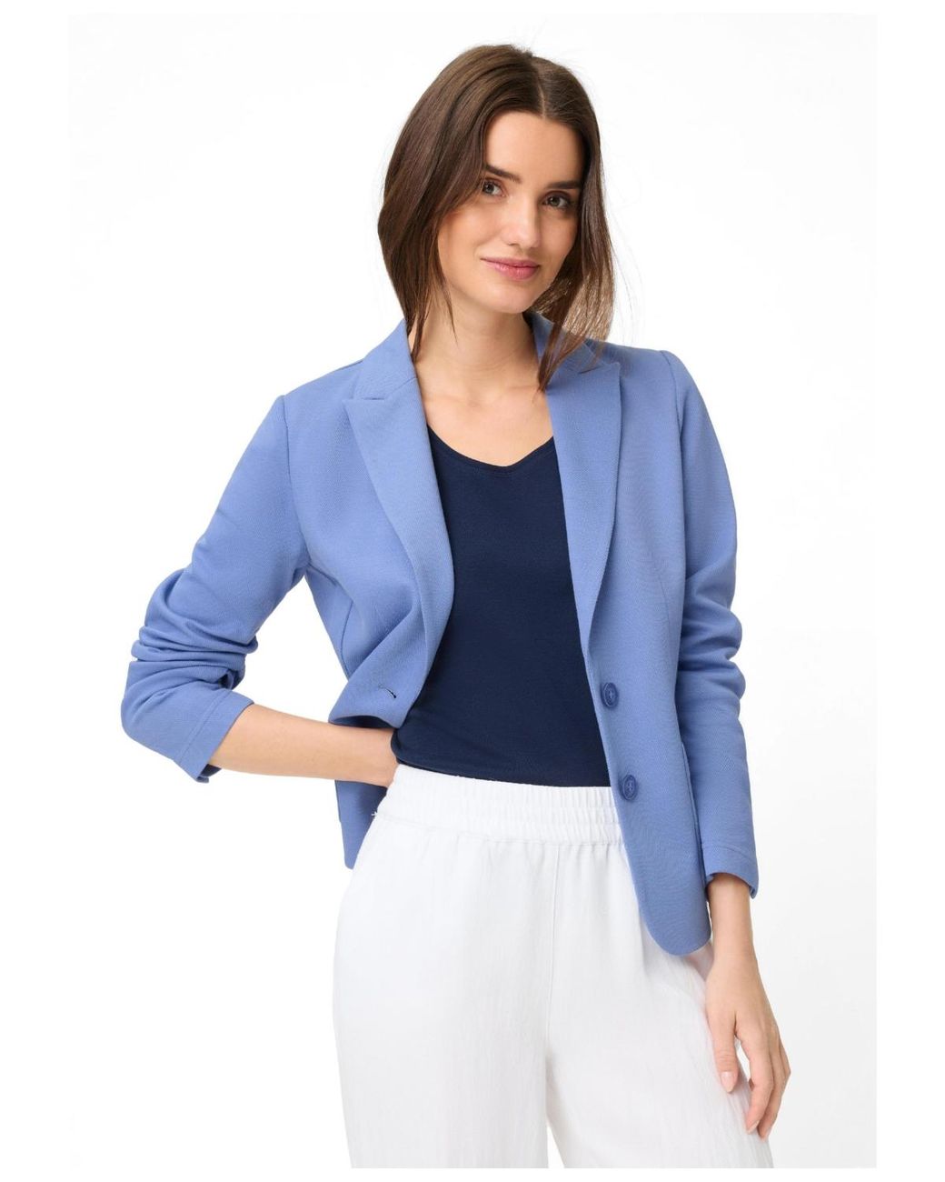 Olsen Blue Pique Blazer
