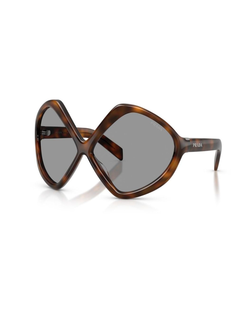 Prada Brown Geometric Sunglasses