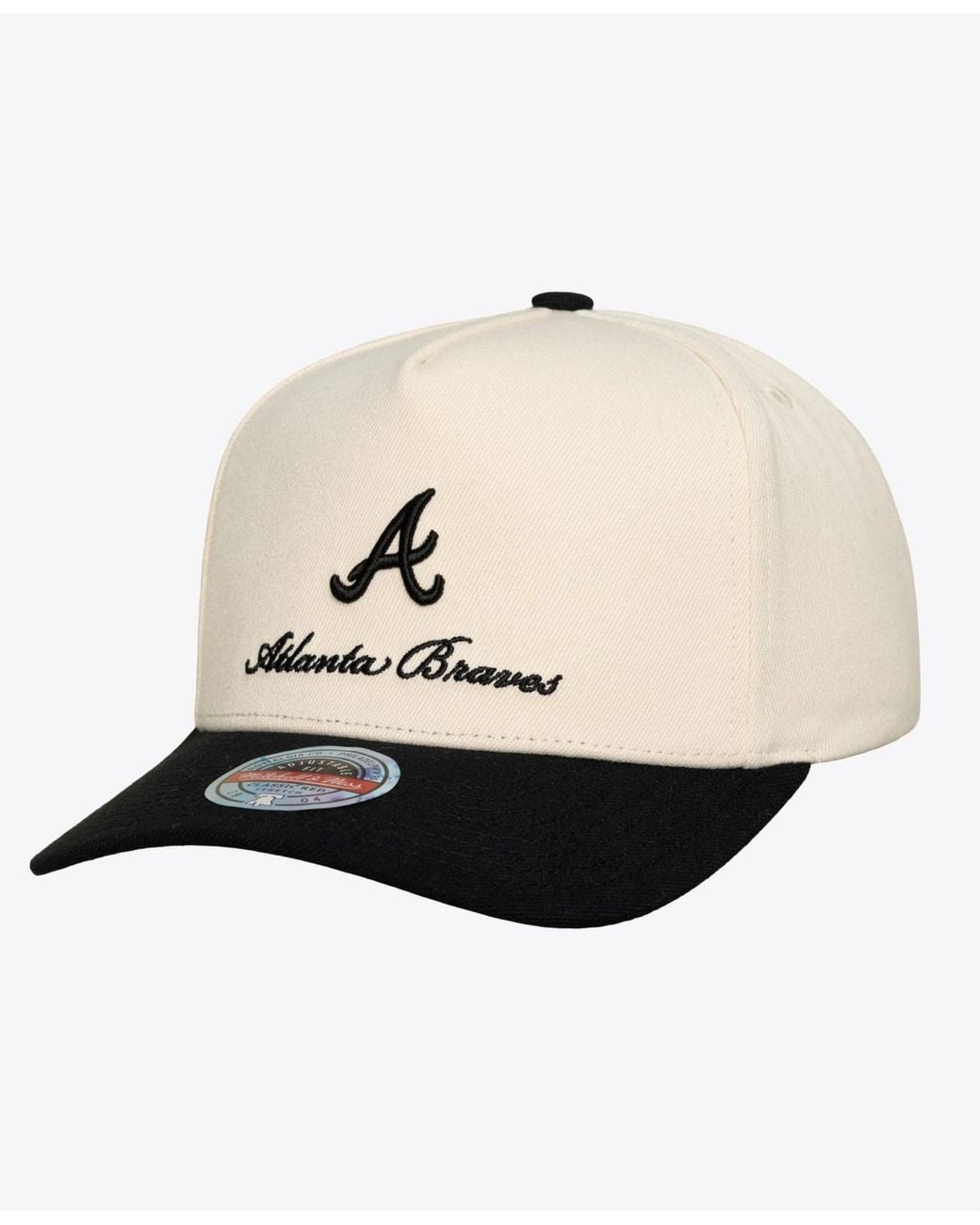 Mitchell & Ness Natural Atlanta Braves Flawless Stretch-snap Snapback Hat for men