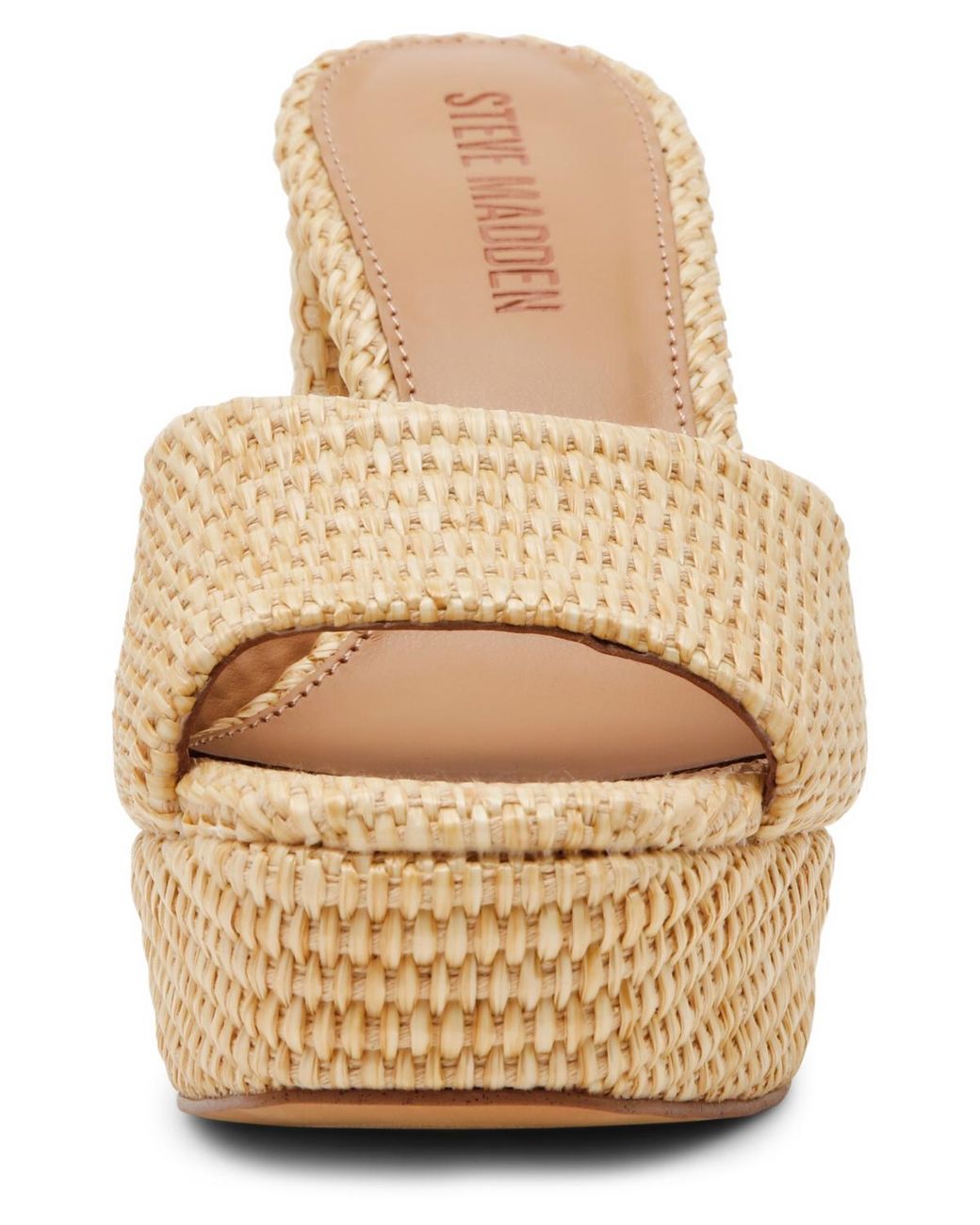 Steve Madden Natural Joel Platform Block Heel Dress Sandals