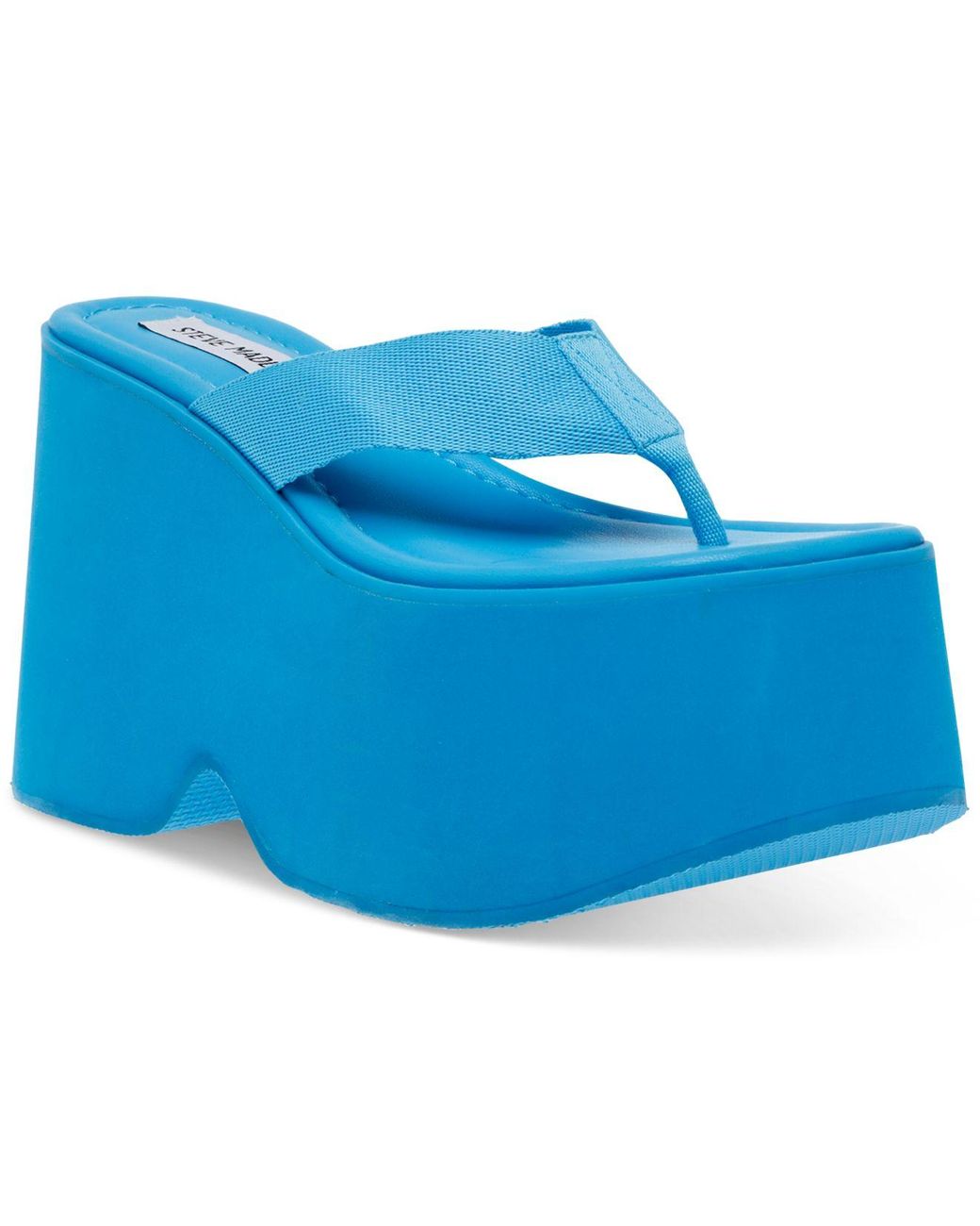 Steve Madden Gwen Platform Wedge Sandals in Blue Lyst