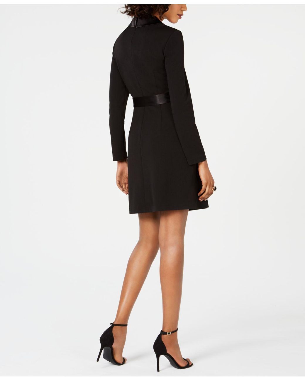 macy's black tuxedo dress