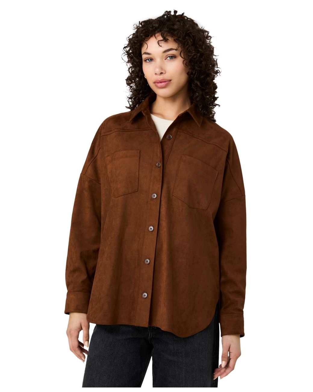 French Connection Brown Sonja Button-down Collared Shirt