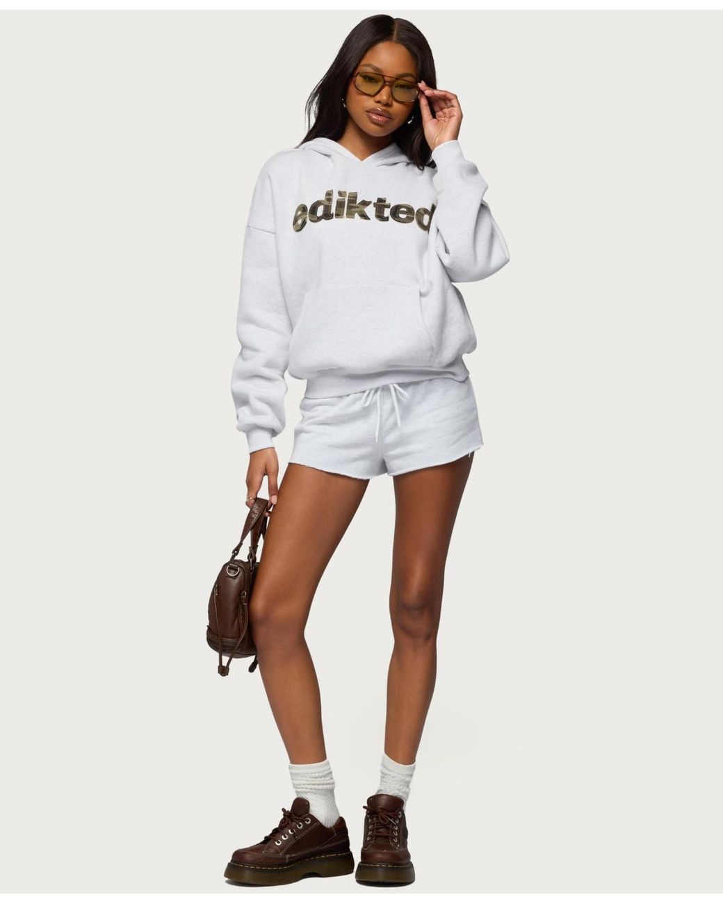 Edikted White Cutie Hoodie