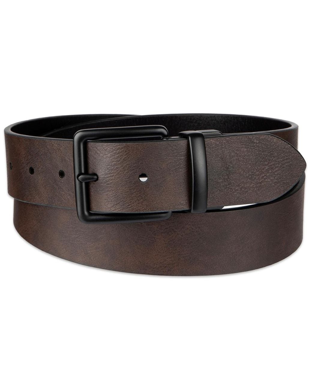Levi's Black Reversible Leather-blend Belt for men