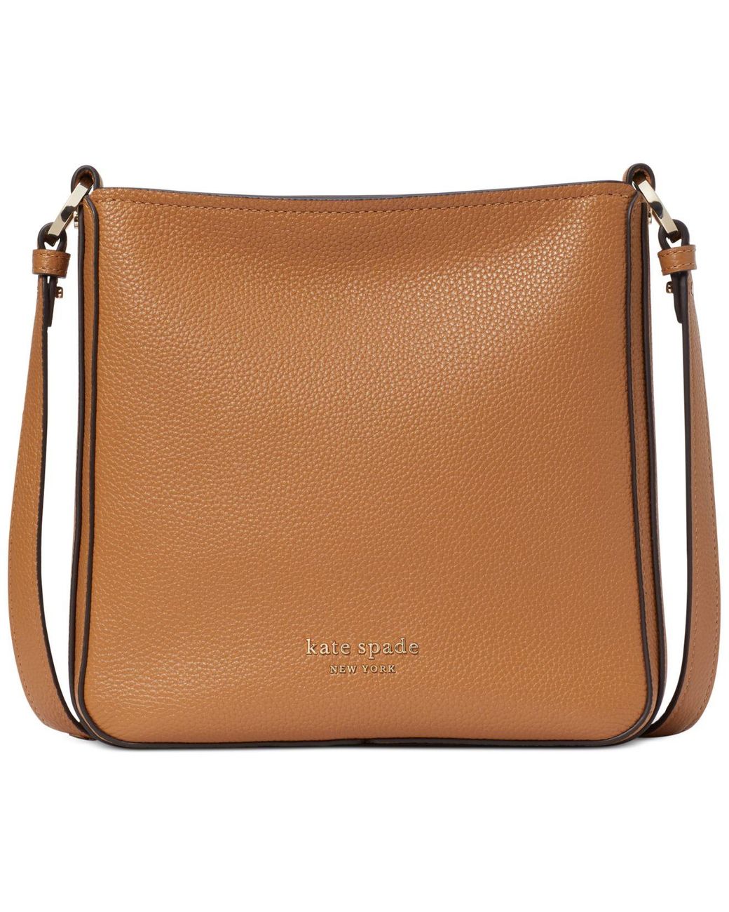 Kate Spade Hudson Leather Small Messenger in Brown | Lyst