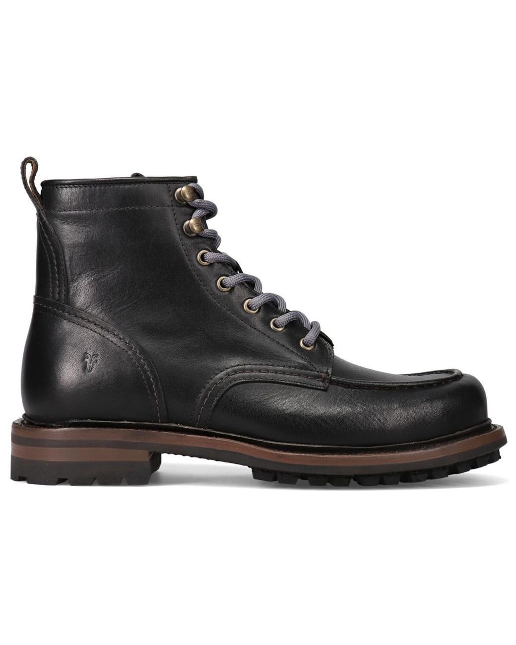Frye Black Hudson Lace-up Work Boots for men
