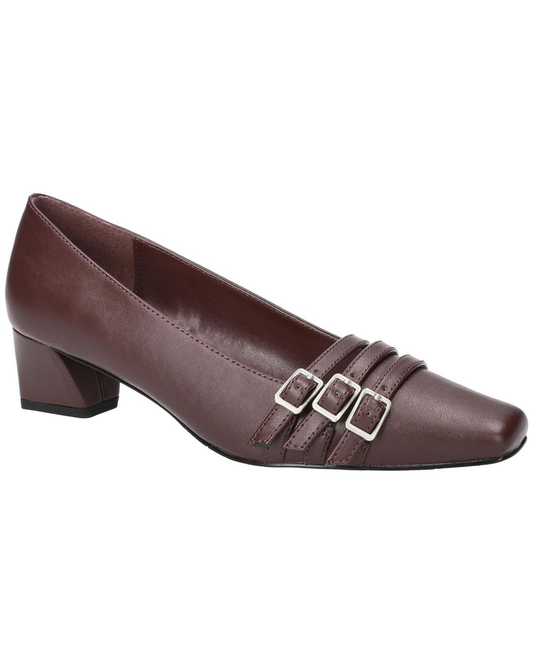 Easy Street Brown Enya Square Toe Pumps