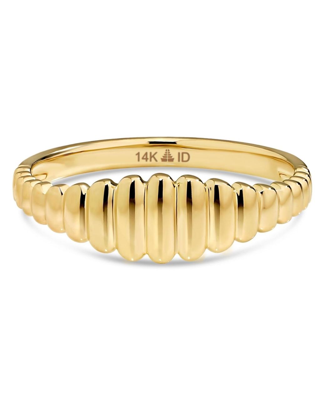 DEVATA Metallic Ribbed Ring