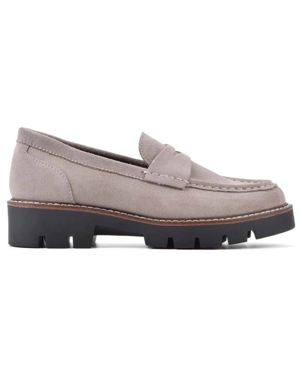 White Mountain Gray Gunner Lug Sole Loafers