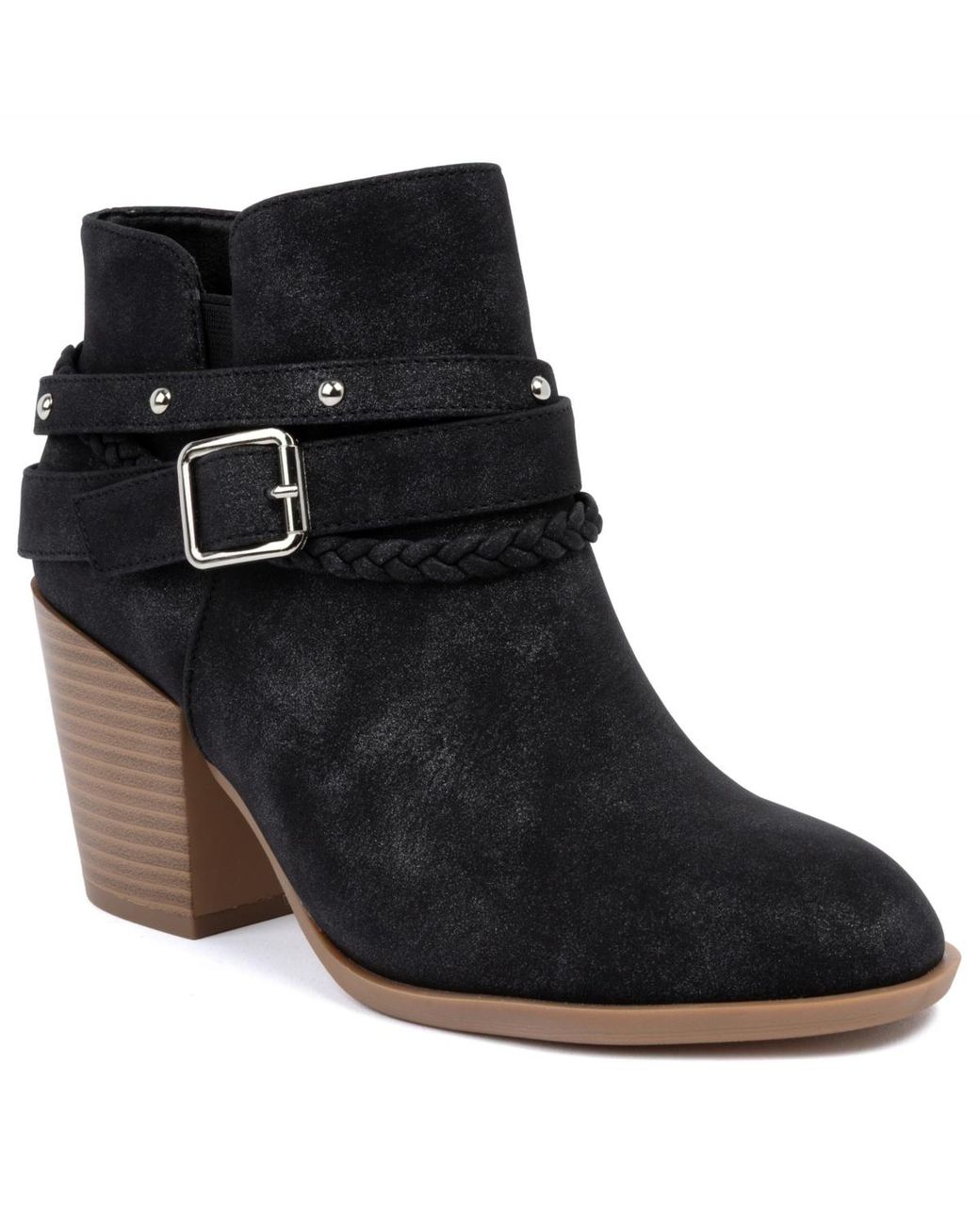 Sugar Black Sansa Closed Toe Ankle Booties