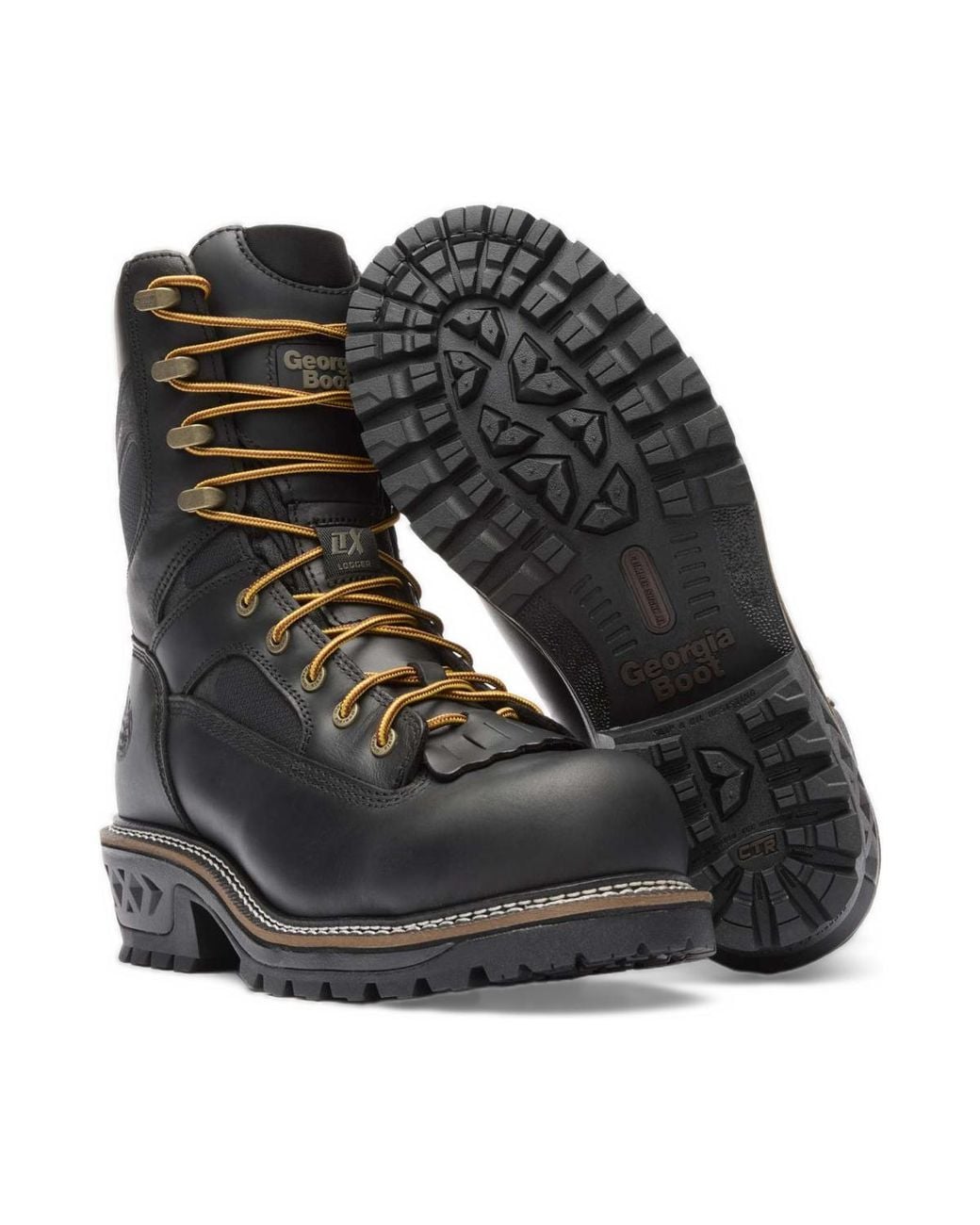Georgia Boot Black Ltx Logger Composite Toe Waterproof Work Boot for men