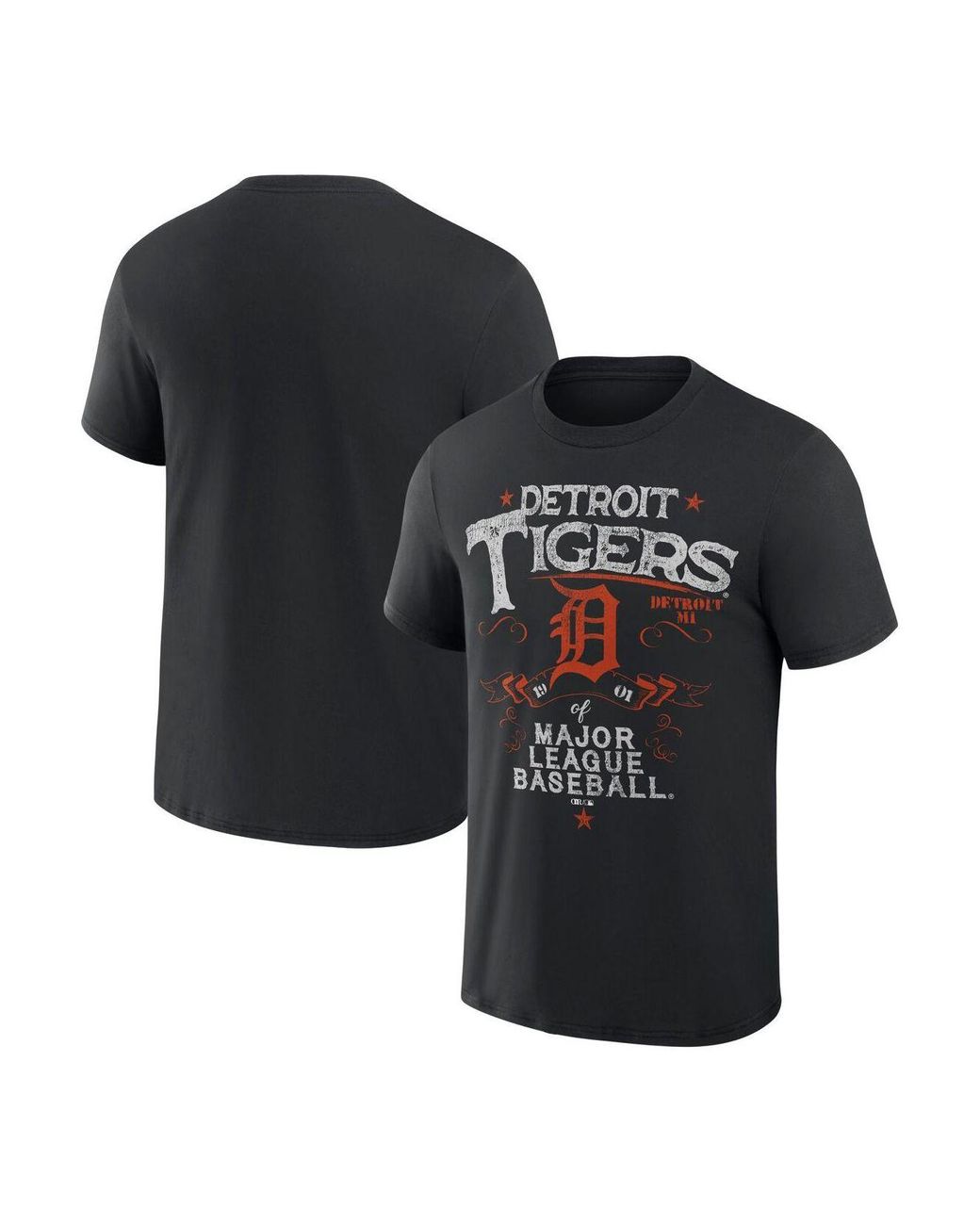 Fanatics Darius Rucker Collection By Black Detroit Tigers Beach Splatter T- shirt for Men