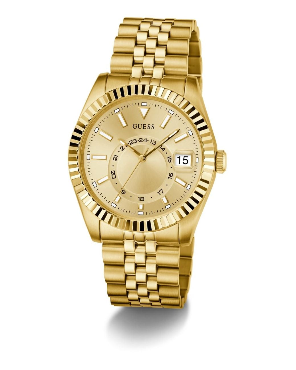 Guess Metallic Tone Multi-function Date Watch for men