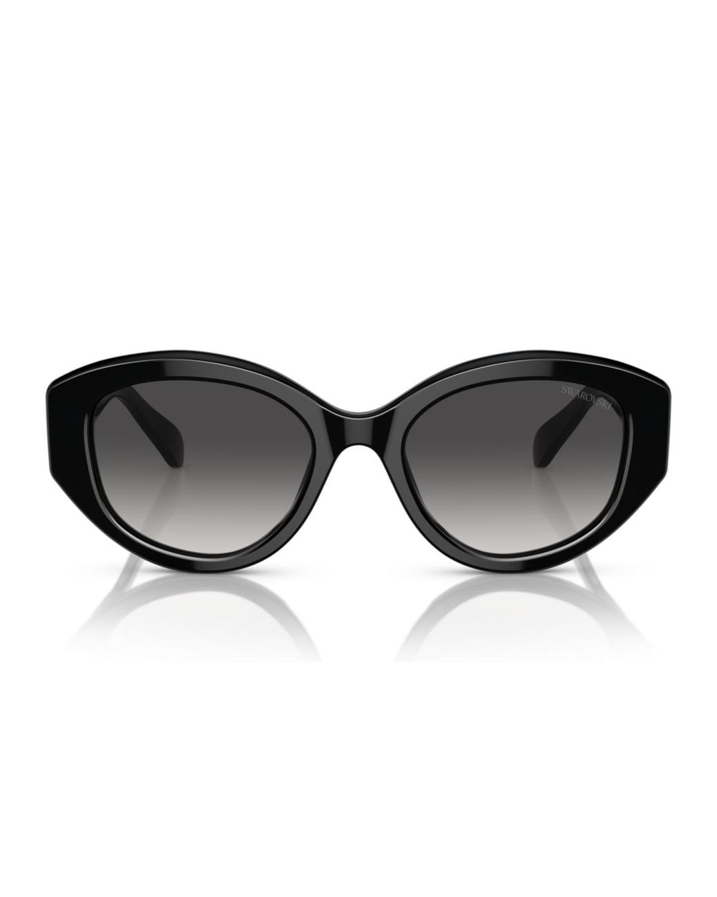 Swarovski Black Geometric Crystals Gradient Sunglasses